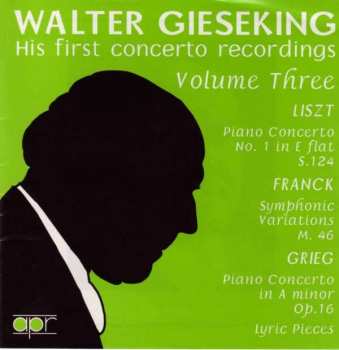 Album Walter Gieseking: His First Concerto Recordings (vol.3)