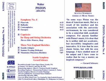 CD Walter Piston: Symphony No. 4 • Three New England Sketches • Capriccio For Harp And String Orchestra 302101