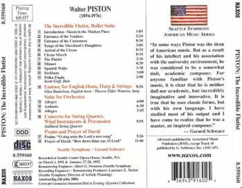CD Walter Piston: The Incredible Flutist / Fantasy For English Horn, Harp And Strings / Concerto For String Quartet 323011