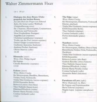3CD Walter Zimmermann: Voces 308144