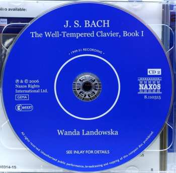 2CD Wanda Landowska: The Well-Tempered Clavier, Book I  177545