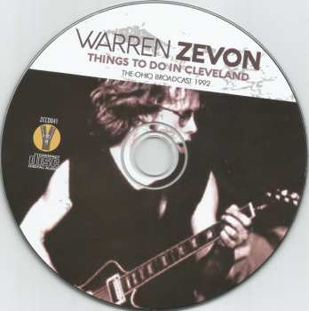CD Warren Zevon: Things To Do In Cleveland (The Ohio Broadcast 1992) 467000