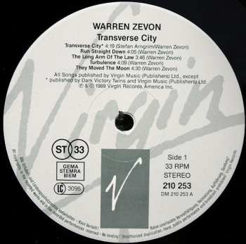 LP Warren Zevon: Transverse City 155881