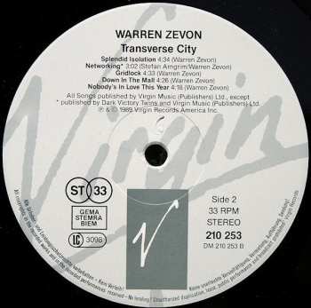 LP Warren Zevon: Transverse City 155881