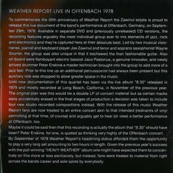 2CD Weather Report: Live In Offenbach 1978 93002