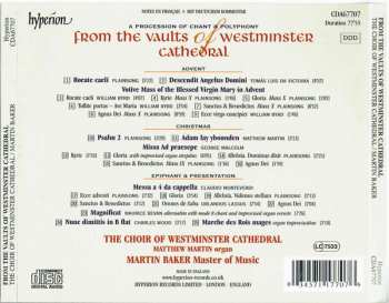 CD Westminster Cathedral Choir: A Procession Of Chant & Polyphony From The Vaults Of Westminster Cathedral 352233