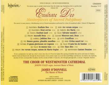 CD Westminster Cathedral Choir: Exultate Deo (Masterpieces Of Sacred Polyphony) 345149