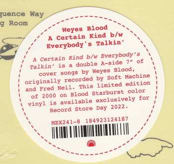 SP Weyes Blood: A Certain Kind Of Everybody CLR 280730