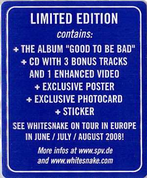2CD/Box Set Whitesnake: Good To Be Bad LTD 14477