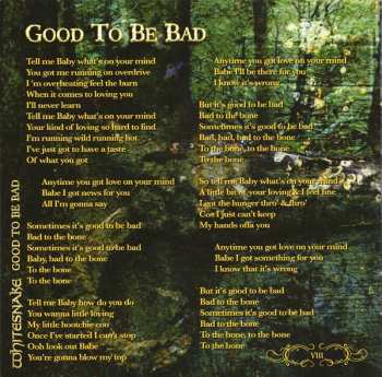 CD Whitesnake: Good To Be Bad