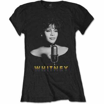 Merch Whitney Houston: Dámské Tričko Black & White Photo 