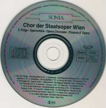 CD Wiener Staatsopernchor: Opernchöre = Opera Choruses = Choeurs D'Opera (2. Folge) 536760
