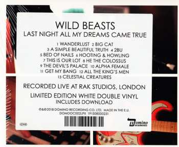 2LP Wild Beasts: Last Night All My Dreams Came True LTD | CLR 131112