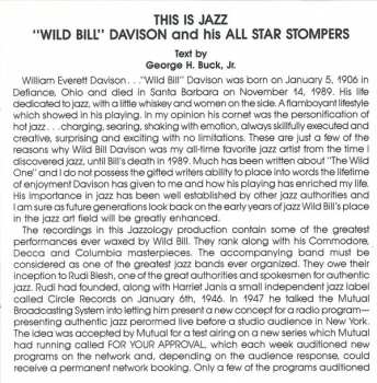 CD Wild Bill Davison And His All Star Stompers: This Is Jazz! 418886