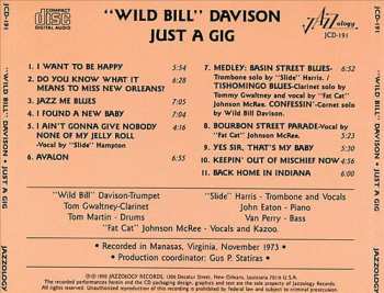 CD Wild Bill Davison: Just A Gig 454553