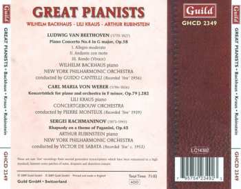 CD Wilhelm Backhaus: Great Pianists Volume 1 233371