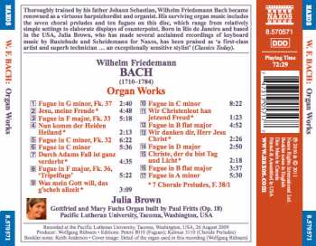 CD Wilhelm Friedemann Bach: Organ Works (Fugues • Chorale Preludes) 324125