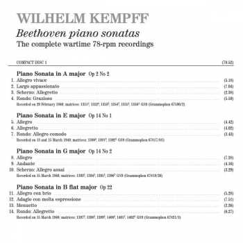 4CD Wilhelm Kempff: The Complete Wartime Piano Sonata Recordings 329635