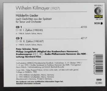 2CD Wilhelm Killmayer: Hölderlin-Lieder 314483