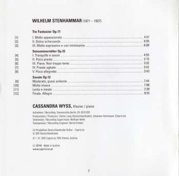 CD Wilhelm Stenhammar: Klavierwerke = Piano Pieces, Tre Fantasier Op.11 ∙ Sensommarnätter Op.33 ∙ Sonate Op.12 294547