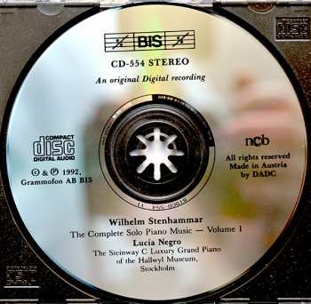 CD Wilhelm Stenhammar: The Complete Solo Piano Music - Volume 1 277385