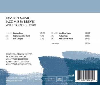 CD Will Todd: Passion Music; Jazz Missa Brevis 327751