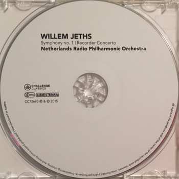 CD Willem Jeths: Symphony no. 1 | Recorder Concerto 316821
