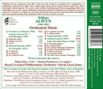 CD William Alwyn: Orchestral Music - Concerto Grosso No. 1 / Pastoral Fantasia / Five Preludes / Autumn Legend 293130