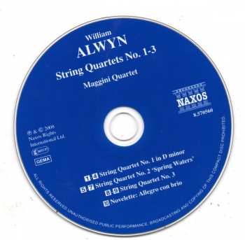 CD William Alwyn: String Quartets Nos. 1-3 — Novelette 355459