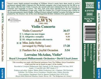 CD William Alwyn: Violin Concerto / Miss Julie Suite / Fanfare For A Joyful Occasion  333365