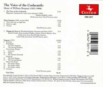 CD William Bergsma: The Voice Of The Coelacanth