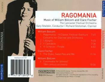 CD William Bolcom: Ragomania (Music of William Bolcom And Clare Fischer) 333633
