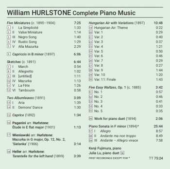 CD William Hurlstone: Complete Piano Music 392960