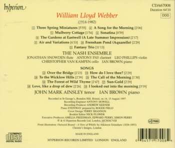 CD William Lloyd Webber: Piano Music, Chamber Music And Songs 334107