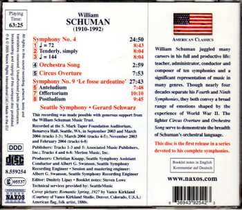 CD William Schuman: Symphonies Nos. 4 and 9 ⦁ Orchestra Song ⦁ Circus Overture 446208