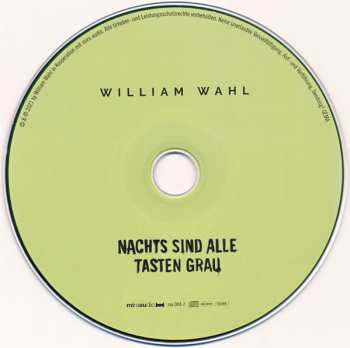 CD William Wahl: Nachts Sind Alle Tasten Grau DIGI 149334