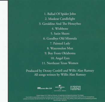 CD Willis Alan Ramsey: Willis Alan Ramsey 96596