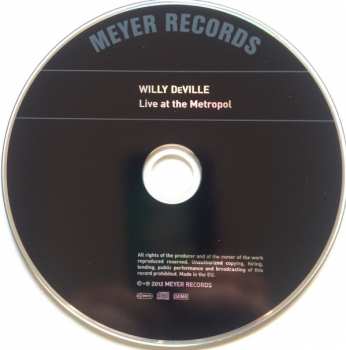 CD Willy DeVille: Live At The Metropol • Berlin 190542