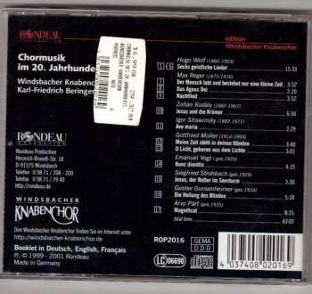 CD Windsbacher Knabenchor: Chormusik Im 20. Jahrhundert 286769