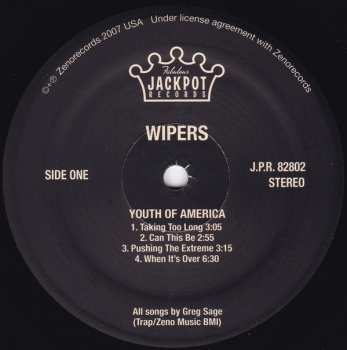 LP Wipers: Youth Of America 125097
