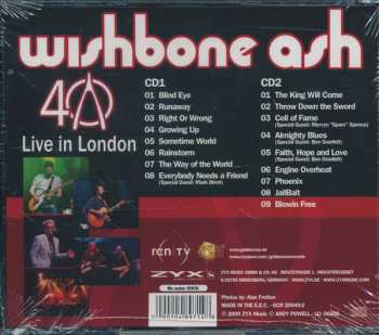 2CD Wishbone Ash: 40 - Live In London 402272