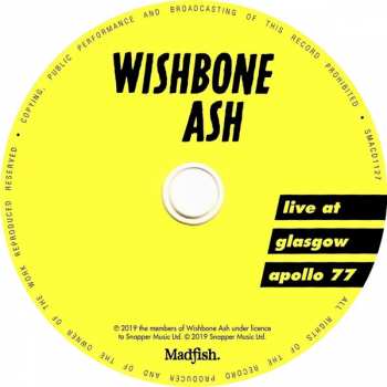 CD Wishbone Ash: Live At Glasgow Apollo 77 LTD 426750