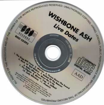 CD Wishbone Ash: Live Dates 21140