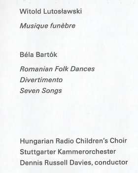 CD Witold Lutoslawski: Musique Funèbre 486555