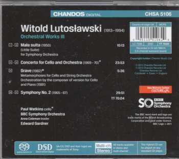 SACD Witold Lutoslawski: Orchestral Works III (Symphony No. 2, Grave, Cello Concerto, Mala Suita) 298178