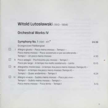 SACD Witold Lutoslawski: Orchestral Works IV: Symphony No. 1 • Partita • Chain 2 • Preludia Taneczne 342188