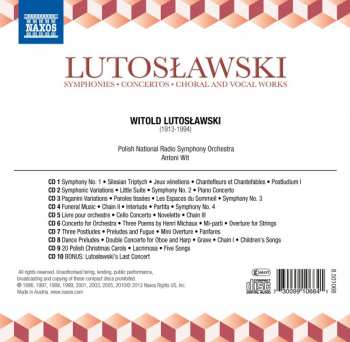 10CD/Box Set Witold Lutoslawski: Symphonies - Concertos - Choral and Vocal Works 228172