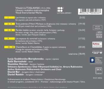 CD Witold Lutoslawski: Utwory Wokalno-instrumentalne 337971