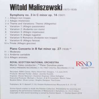 SACD Witold Maliszewski: Symphony No. 3 | Piano Concerto 112772