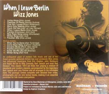 CD Wizz Jones: When I Leave Berlin 288573